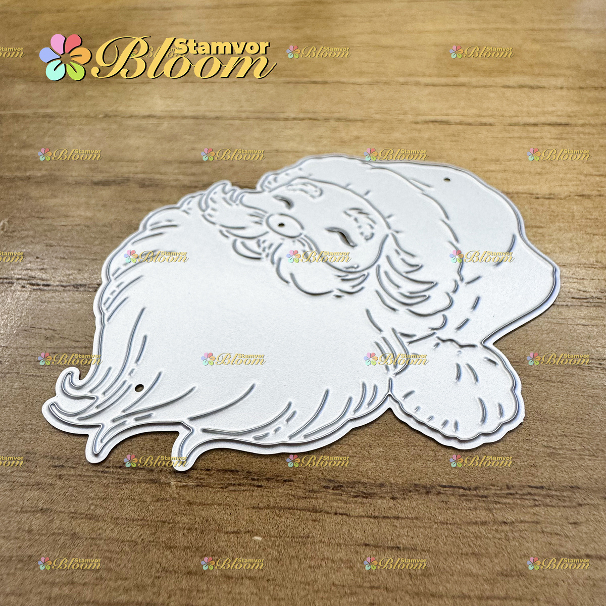TEMU Original Lovely Retro Christmas Santa Claus Metal Cutting Dies Scrapbooking Album Greeting Cards Home Decoration Holiday Blessing Handle Hand