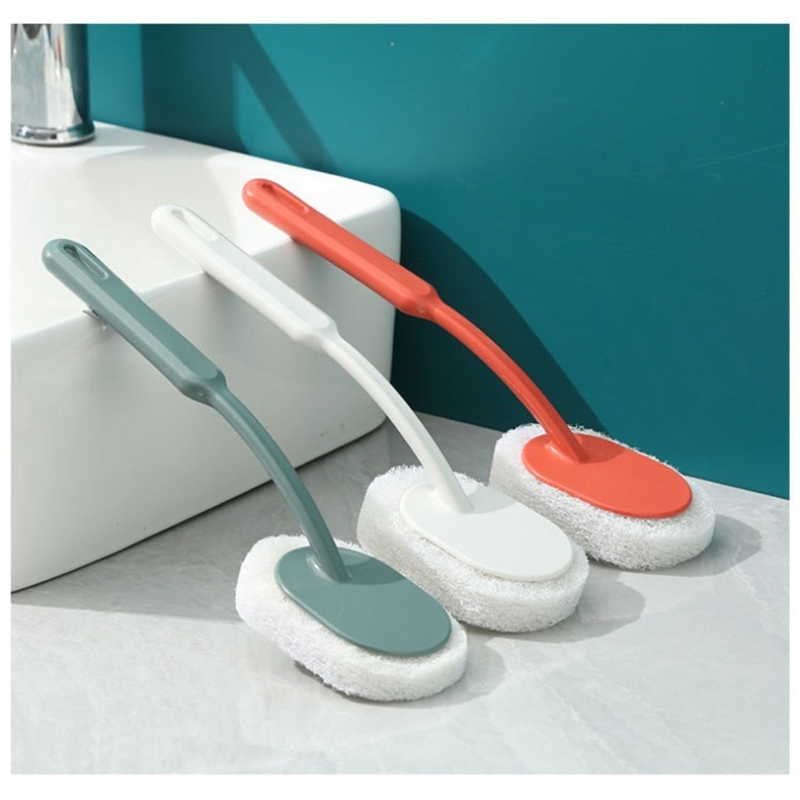 long handle sponge brush for deep cleaning bathtubs extended handle reaches tight spaces high elastic sponge head for easy foaming and stain removal soft material protects bathtub enamel household bathroom cleaning tool non   for   Product details 2