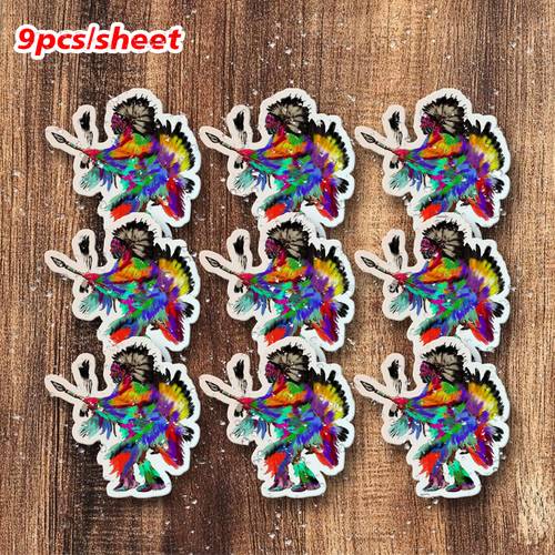 item picture 9pcs sheet dance sticker vinyl car decals for car bumpers windows laptops trucks water bottles le and versatile