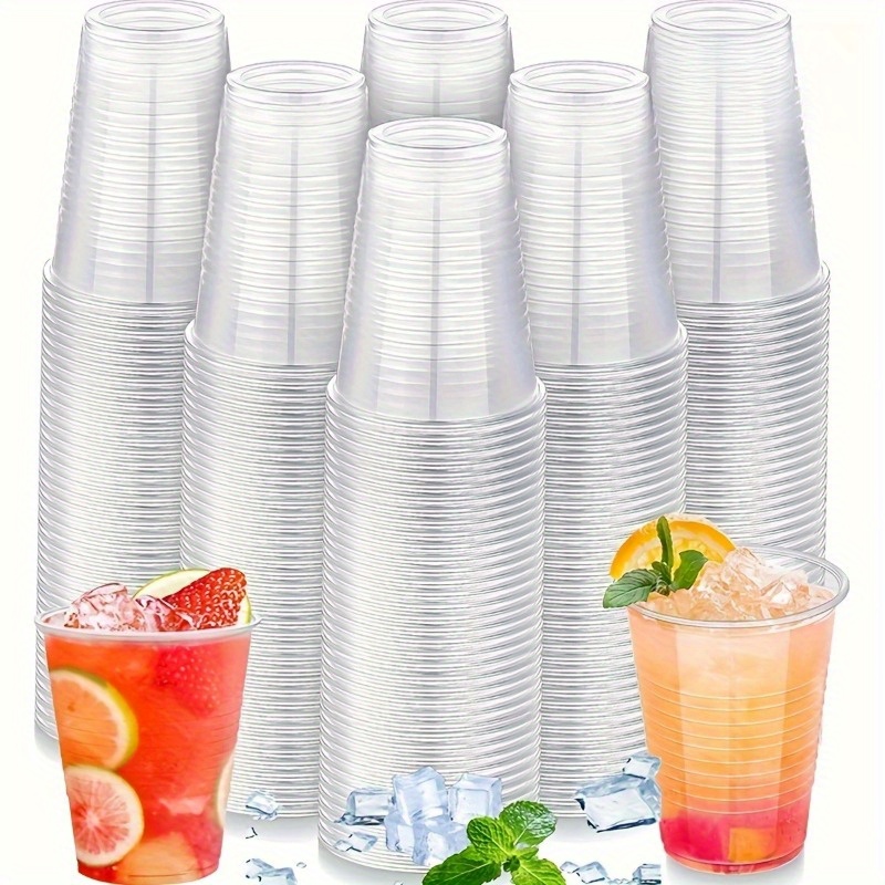150 Clear Disposable Plastic Cups, 300ml, Suitable For Juice Parties, Weddings, Birthdays, Graduations, Christmas Parties, Buffets, Camping, Business Meetings, Sampling In Malls, And Picnic Events