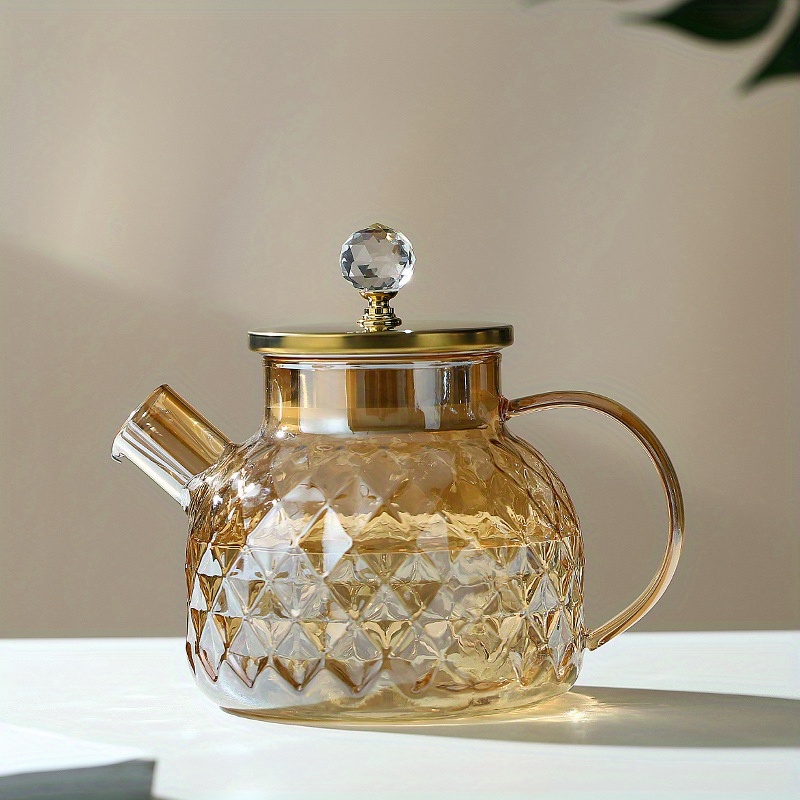 TEMU A Glass Water Pot For Cold Water, A High Borosilicate Glass Water Pot For Cold Water, An Amber-colored Water Pot For Cold Water, A Water Pot For