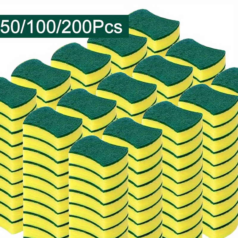 50 100 200pcs multifunctional cleaning sponges double sided cleaning cloths for home use dishwashing sponges   sponges durable     super absorbent cleaning supplies cleaning tools 0