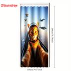 2D flat Decorative door curtain Unique Cat in Helmet Airplane Door Curtain Foldable door curtain closet door curtain - door curtain with ring - for bedroom and living room door - decorative partition, 2D Flat