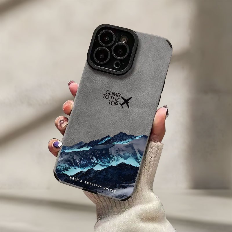 TEMU Phone Case: Climbing Flight Pattern Phone Case, Made Of Thick Faux Leather Material, Anti Slip And Shock Resistant, Suitable For Iphone Pro
