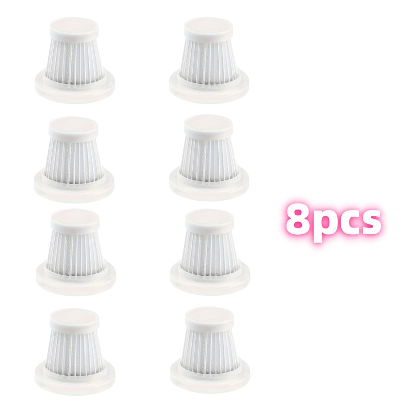 E-shop 8-teiliges Set Autostaubsaugerfilter, waschbare wiederverwendbare Filter für kabellose Staubsauger, Zubehör für Handstaubsauger,