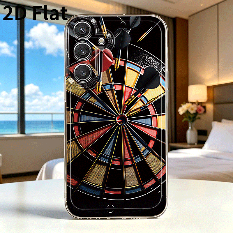 TEMU Phone Case - 2d Flat Full Dart Pattern Phone Case Suitable For Galaxy A03s A05s A06 A07 A13 A14 A15 A16 A17 A22 A23 A24 A25 A26 A32 A34 A35 A36