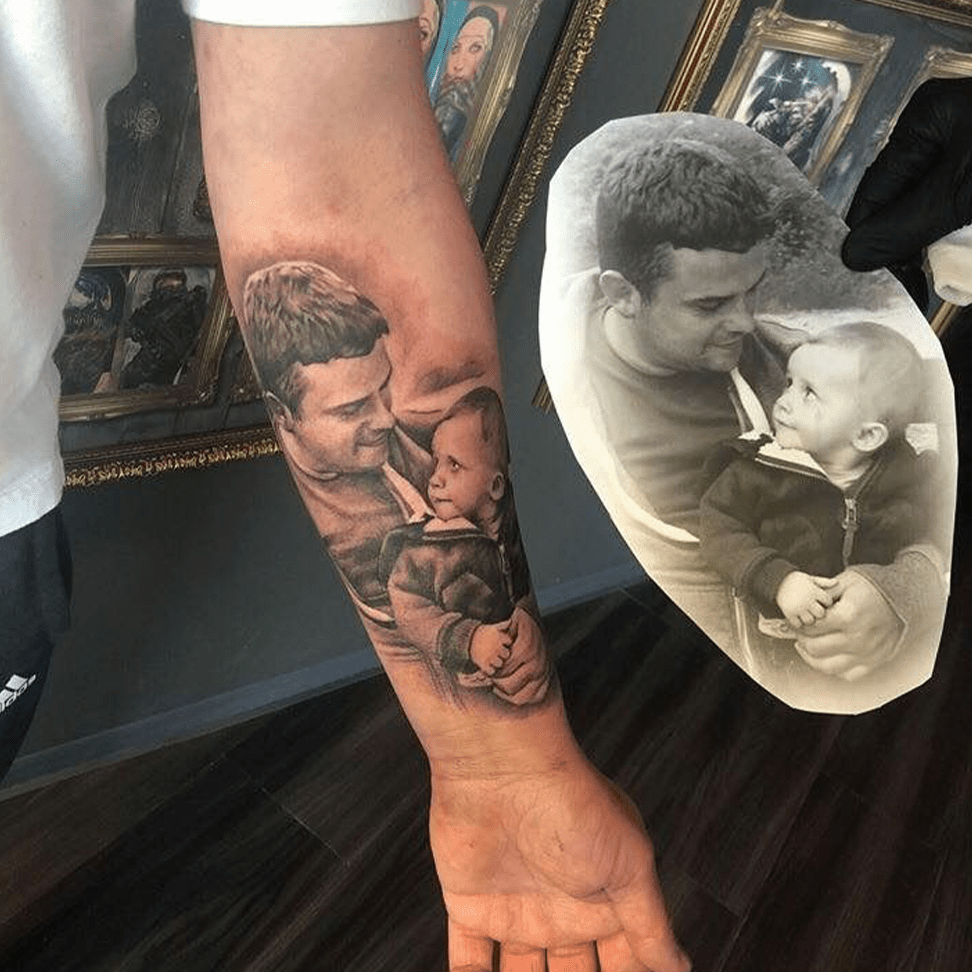 TEMU Couple Style Realistic Sketch Custom Tattoo Stickers. Black And White Sketch Style From Your Photo. Suitable For Anniversaries, Valentine's Day,