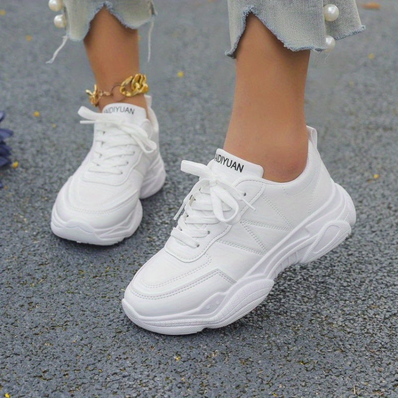 bubble women's summer casual low top sneakers white Temu Oman