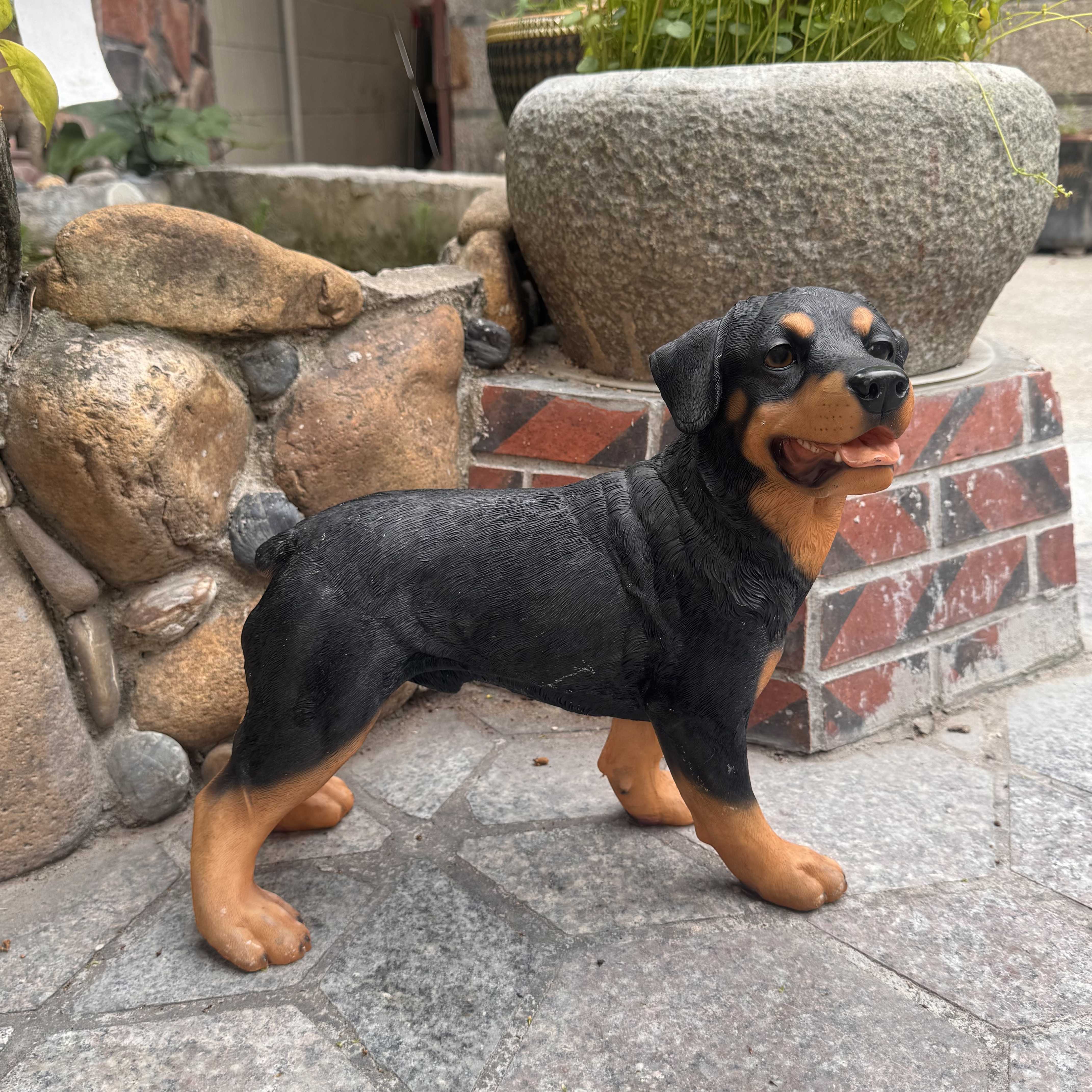 rottweiler statue sold on Temu United States