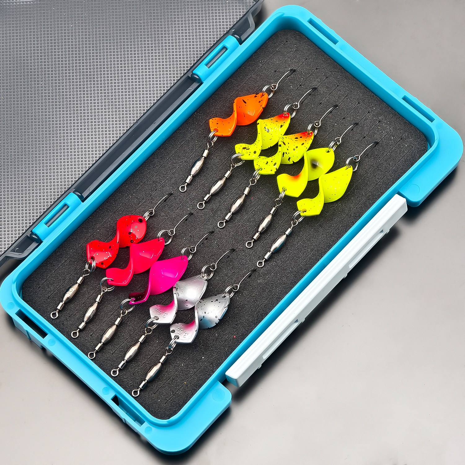 E-shop ANFS Spoons Forelle Mega Twist 10 Stück in Löffelbox, Forellen-Löffelangel-Set, Forellenköder, Forellen-Blinker zum Forellenangeln,