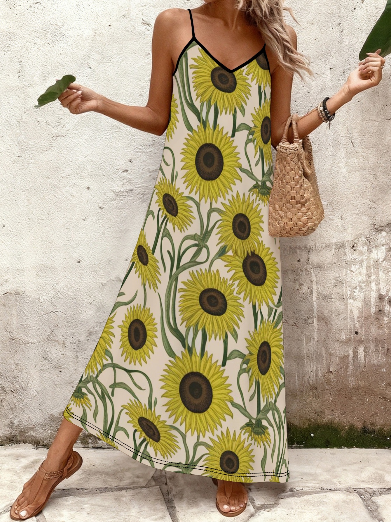 ladies sunflower dress Vintage Isola Womens Midi Size 38 Discover our sunflower dress Sunflowers Dress | Occasion Dress