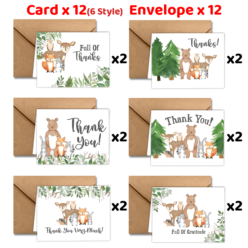 

24- Envelopes, 6 Styles, 4x6 , For , , Appreciation, &