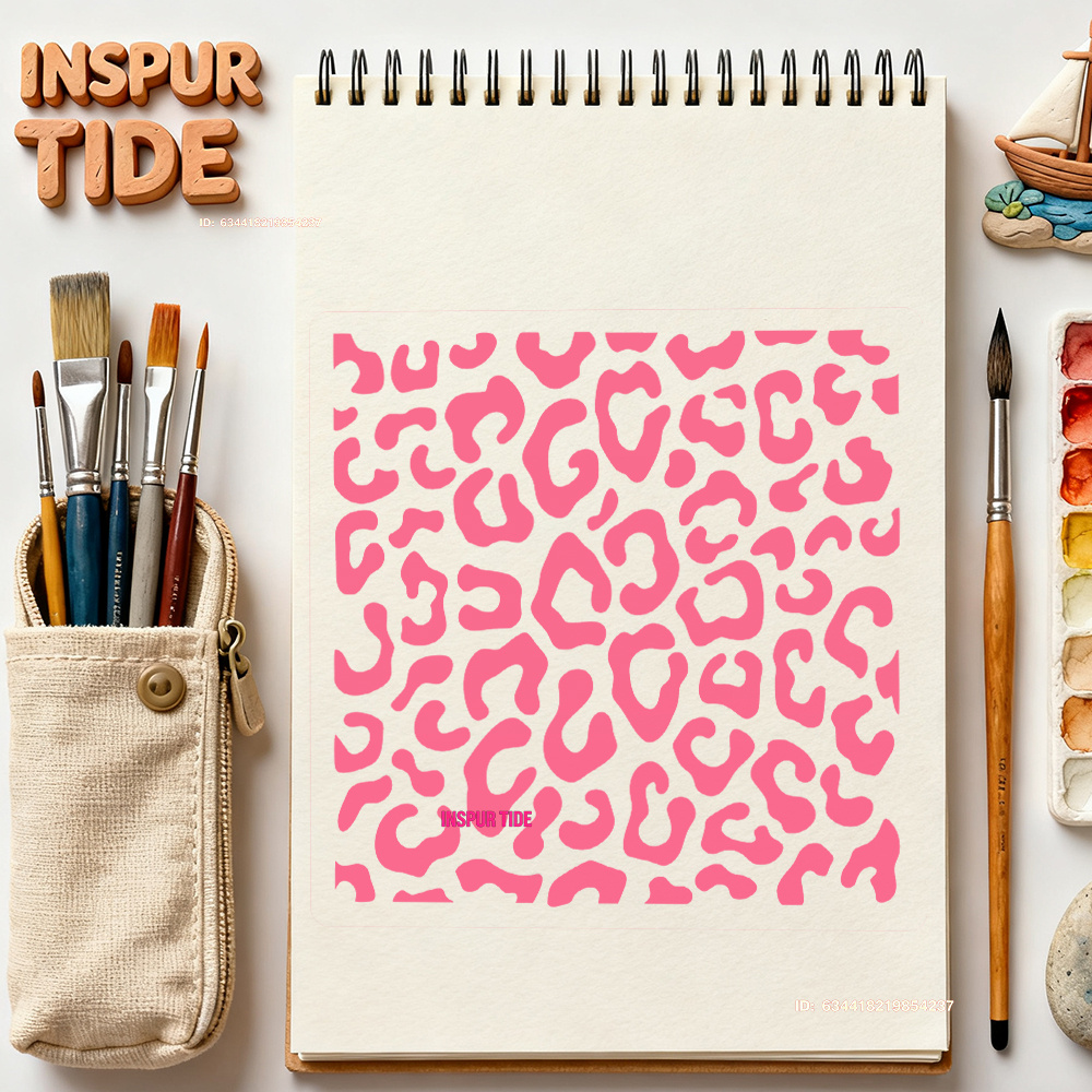 Geometric Leopard Pattern Theme Hollow-out Painting Template