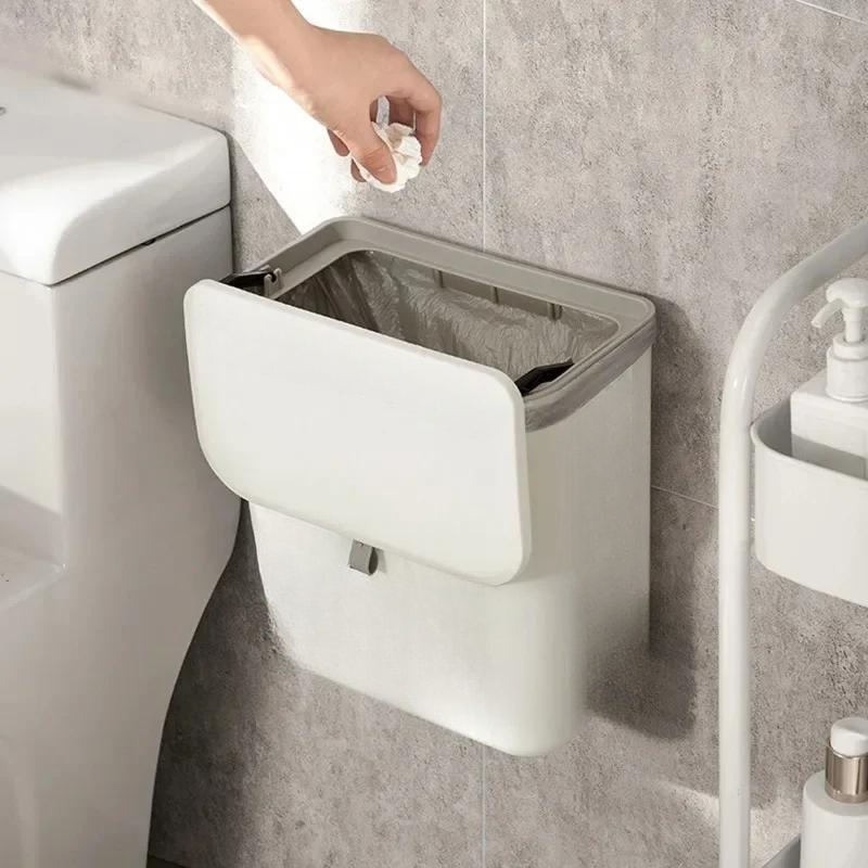 2 Gallonen Mülleimer (ca. 1,9 L) – Kleiner Abfalleimer Für Bad, Küche, Schlafzimmer, Grau