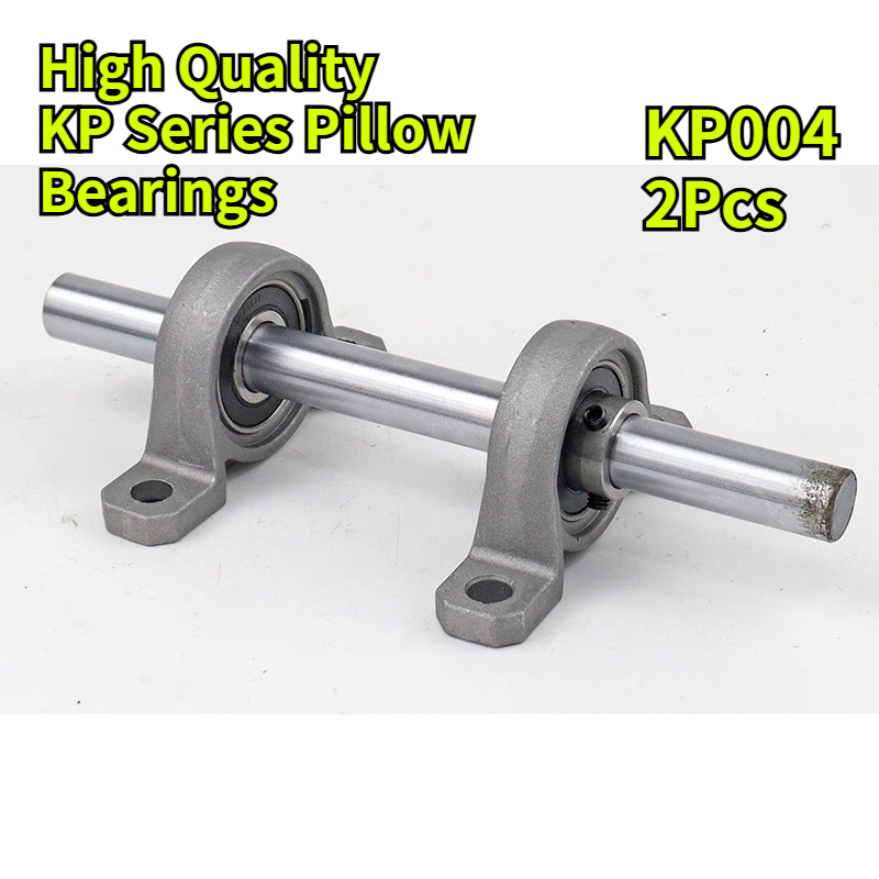 TEMU 2-pack High-quality Pillow Bearings, Kp004 Bearing Housing, 20mm/0.79inch Bore Diameter Ball Bearing Housing, Mountable Pillow Bearings,