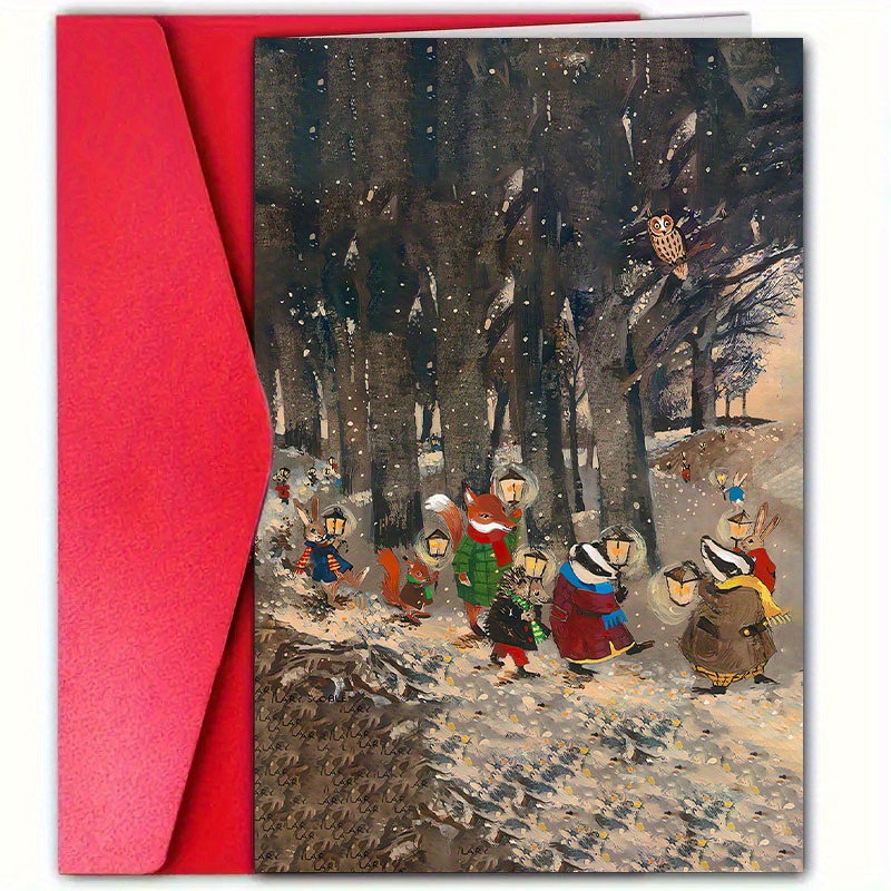 

Christmas Envelope (4.7"x7") - For , Colleagues & | Humorous Greeting -holding