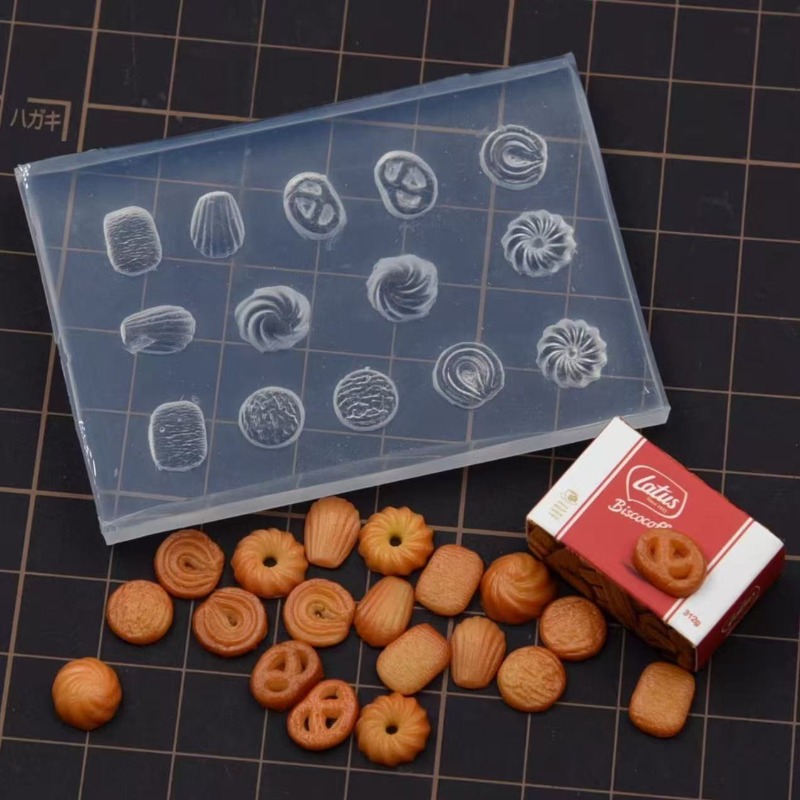 TEMU Miniature Play Diy Soft Clay Miniature Diy Caramel Making Single-sided Clay Silicone Mold