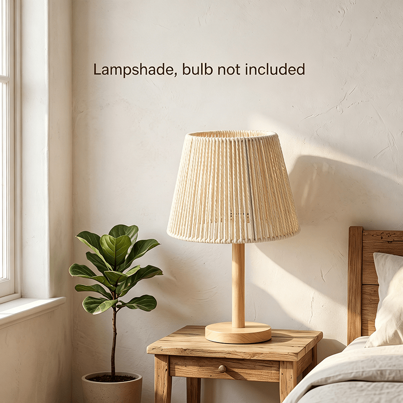 Hand Woven Linen Rope Lampshade for Table & Floor Lamps