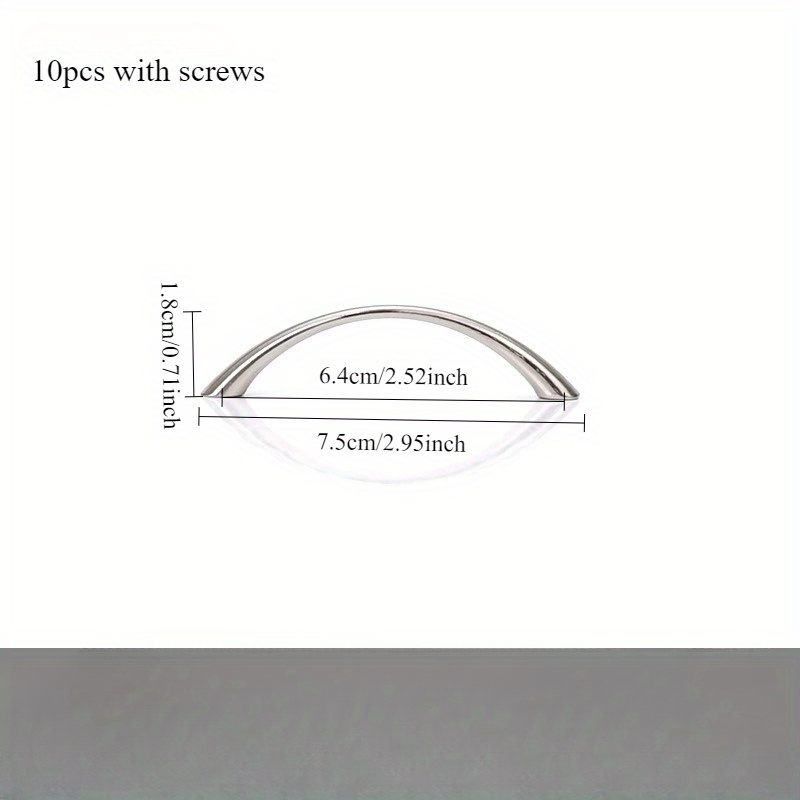 TEMU 10pcs Alloy Curved Handles Furniture Hardware Furniture Handle Multifunctional Drawer Pull Handles Cabinet