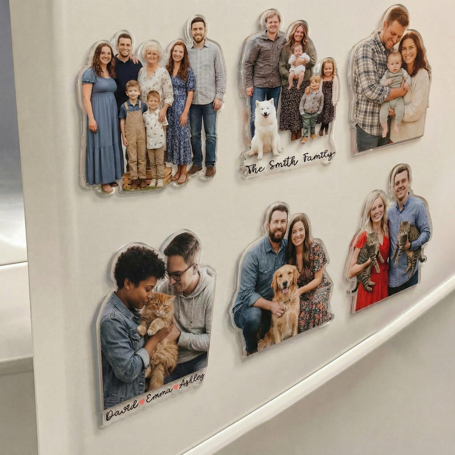 TEMU Personalized Photo Fridge Magnet - Customizable Family Photo Magnet With Your Own Picture, Suitable For Fridge Doors, Acrylic Photo Frames, And