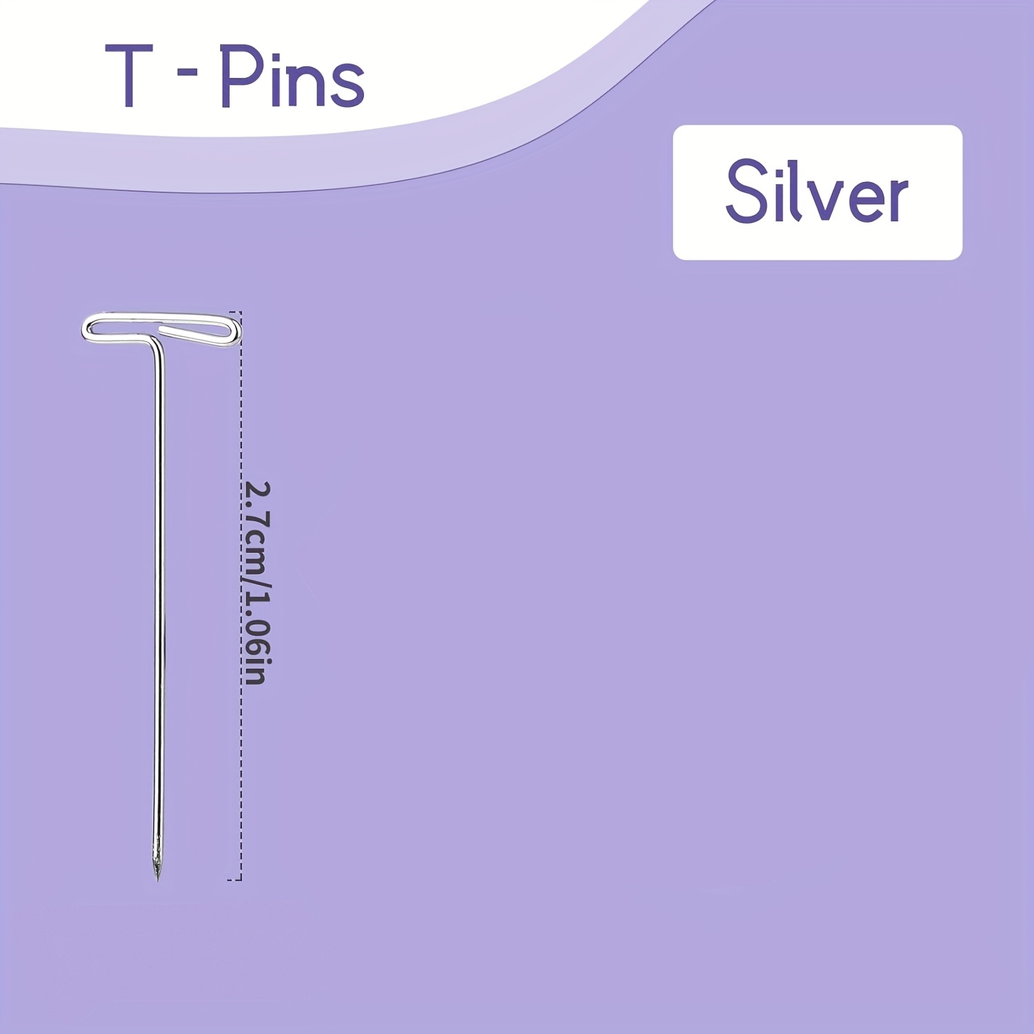 TEMU 85 T-shaped Pins, Designed For Securing Knitting Projects, Sewing Wigs, And Items To Foam Heads, Packaged In A Transparent Box. Suitable For