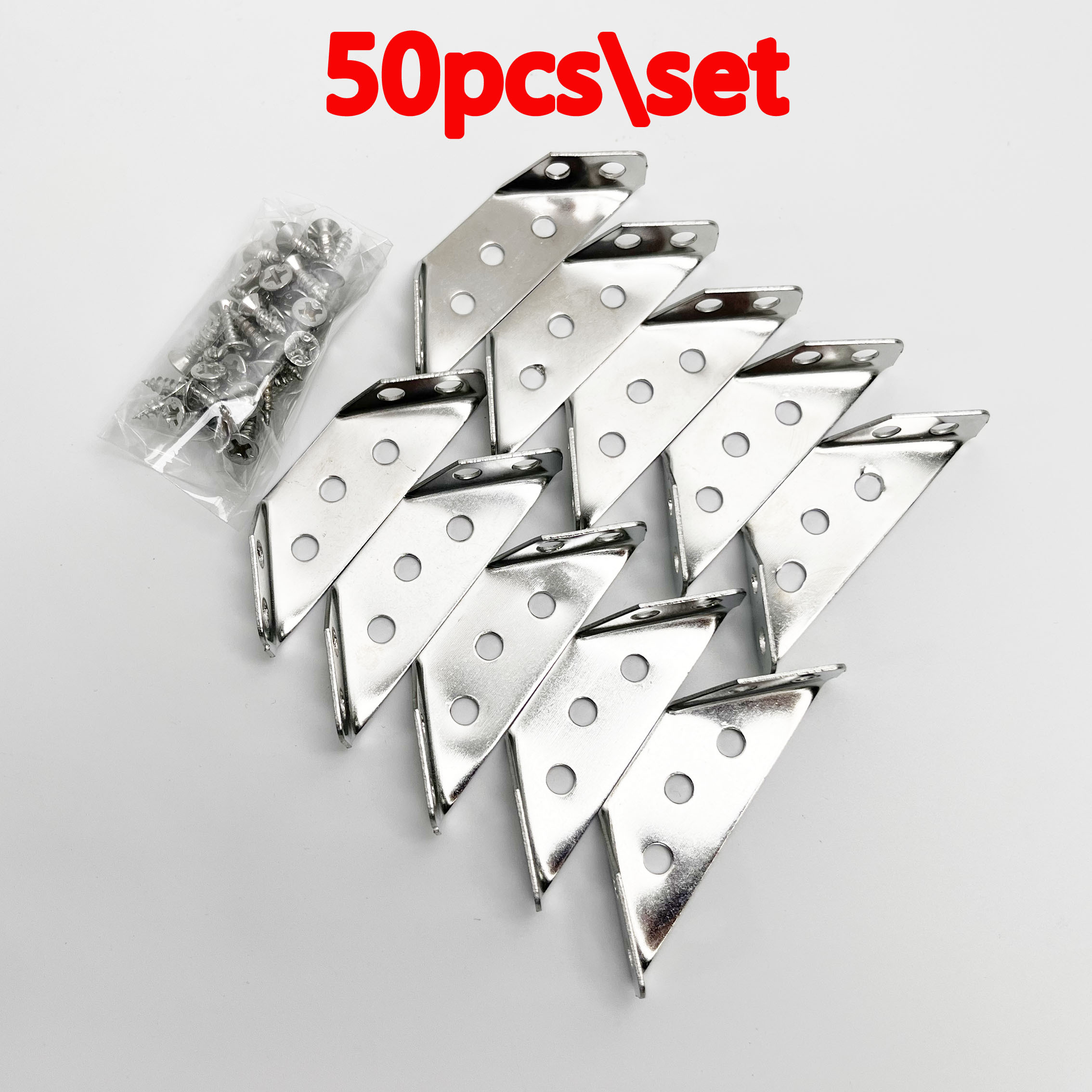 TEMU 50 pezzi/Set di staffe angolari in metallo a T per impieghi gravosi - Aggiornate, ispessite, resistenti, antiruggine, multifunzionali fissaggio