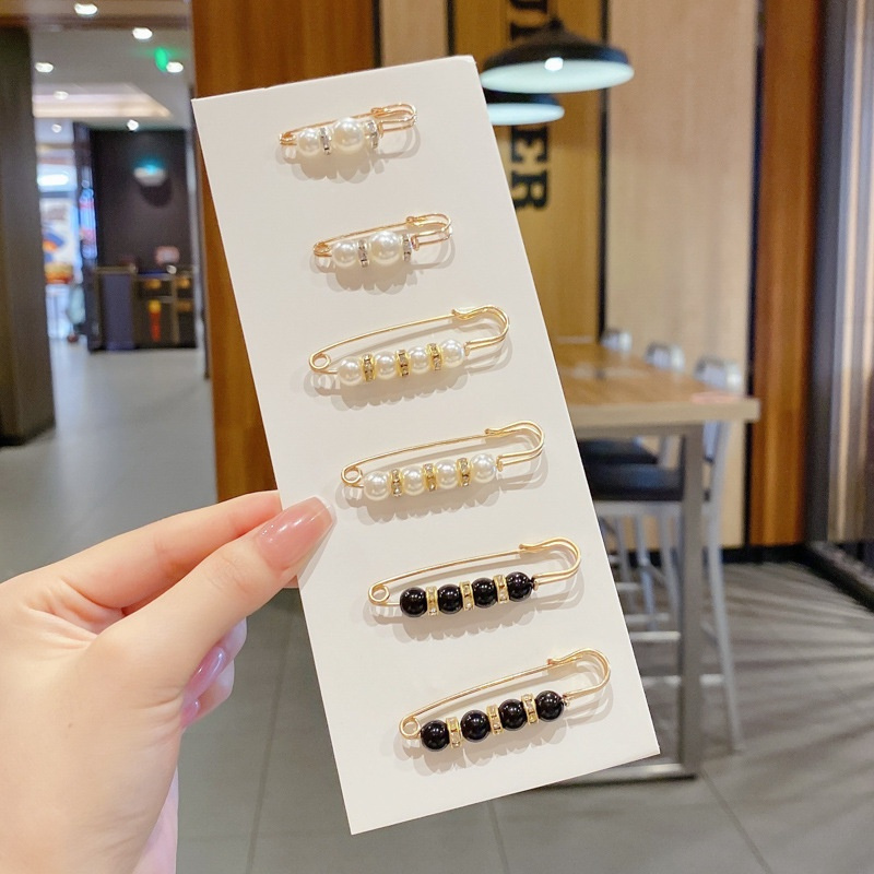 6pcs Waist Modification With Small Safety Pins For Fixing Clothes, Skirt Adjustment, Waist Tightening, Magic Tool For Preventing Stray Light, Women's High-end Brooch Suit