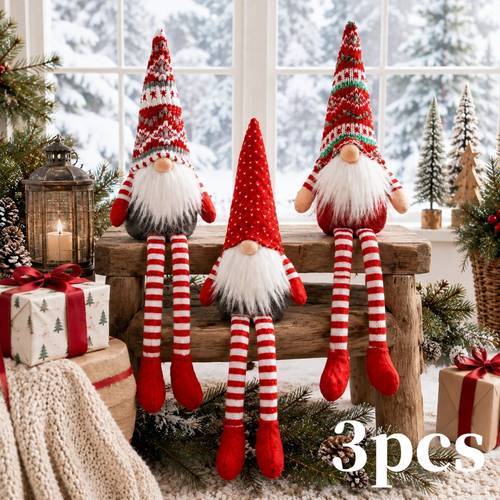imagen del artículo juego de 3 figuras coleccionables de navideño de , decoraciones festivas, aptas para estantes de , alféizares, entradas y montaje de de , un regalo de navidad