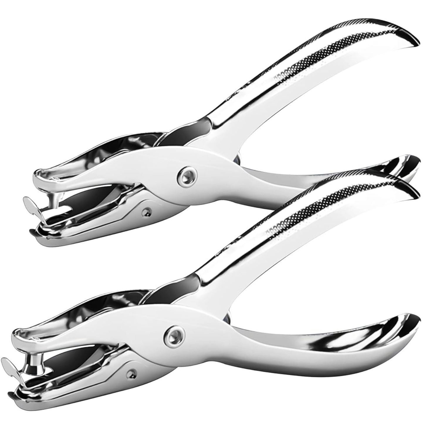 Image of 2pcs Hole Punch | 1/4 Inch And 1/8 Inch Single Hole Punch, Mohern Hole Puncher Single, Hole Puncher For Crafts, Tags, Tickets, Circle Paper Punches With 6 Sheet Capacity For Home, Office, School