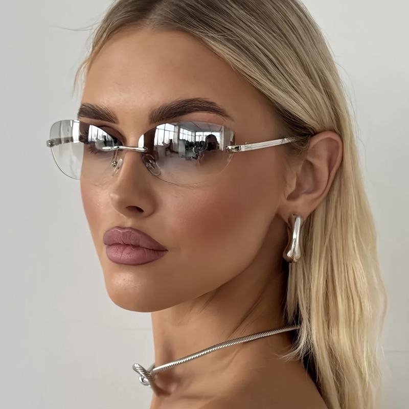 y2k sunglasses clear sold on Temu United States display picture 1