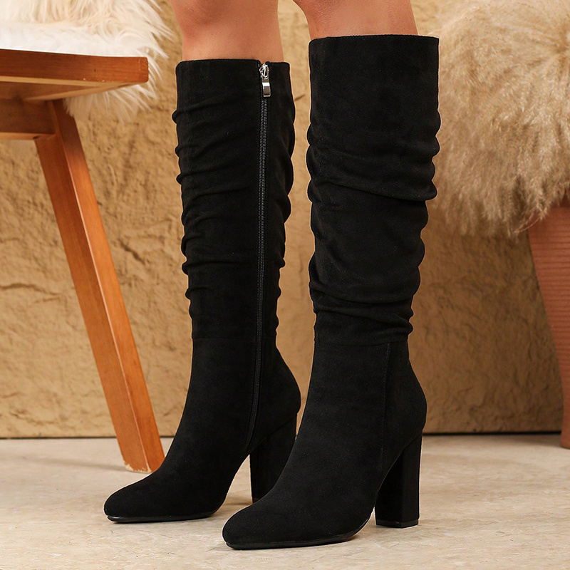 womens black high heel ankle boots a fashionable pointed toe