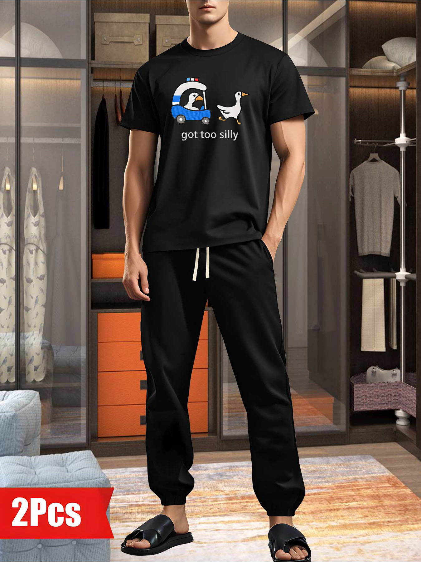 policía persigue conjunto pijama Temu Ecuador