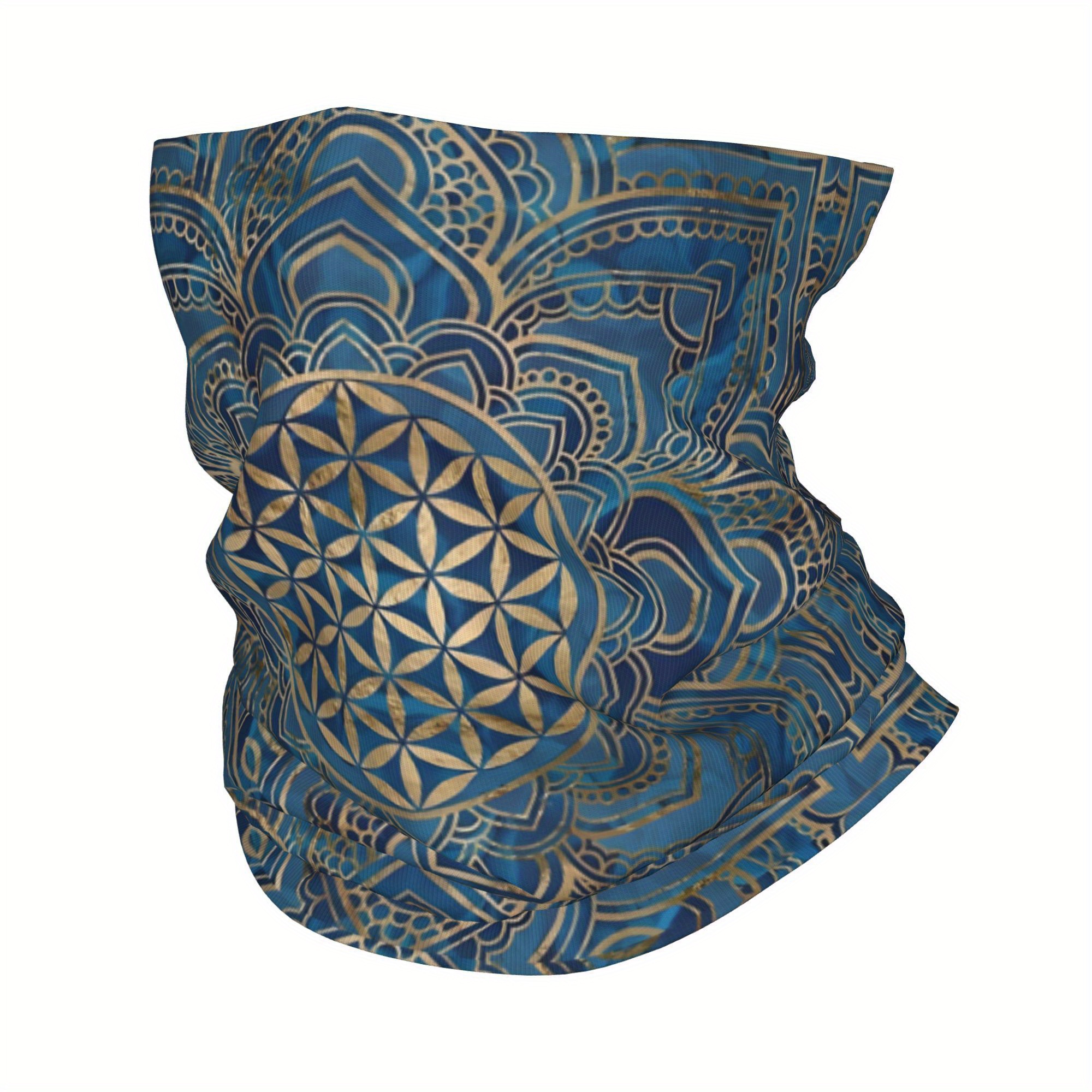 TEMU Fascia per capelli e a tubo da ciclismo con mandala e , bandana, scaldacollo, per , unisex, design con stampa 2D