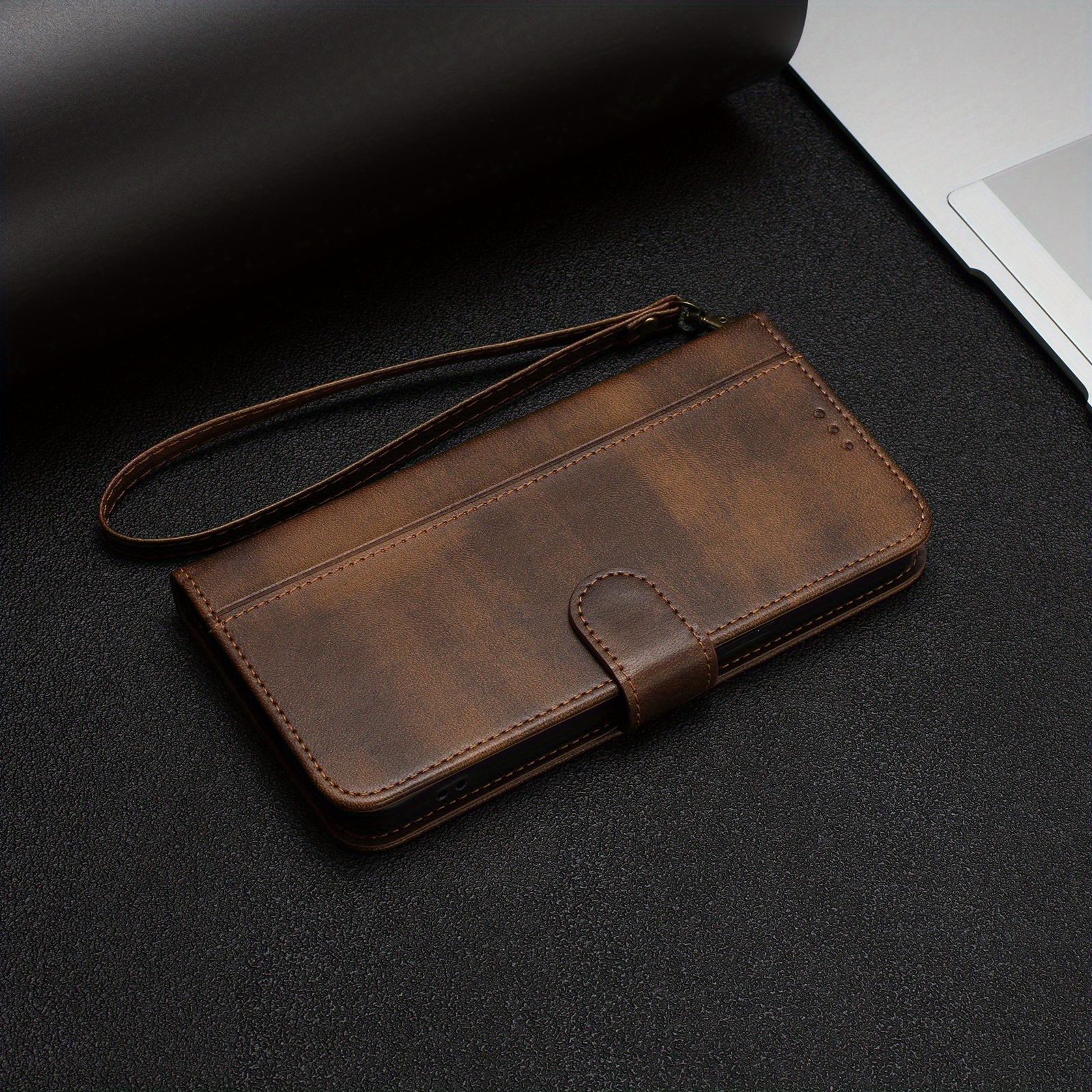 TEMU Classic And Stylish Brown Minimalist Line Cover For Mobile Phones, Suitable For Men And Women, Compatible With Galaxy S25 Edge/s25 Ultra/s25