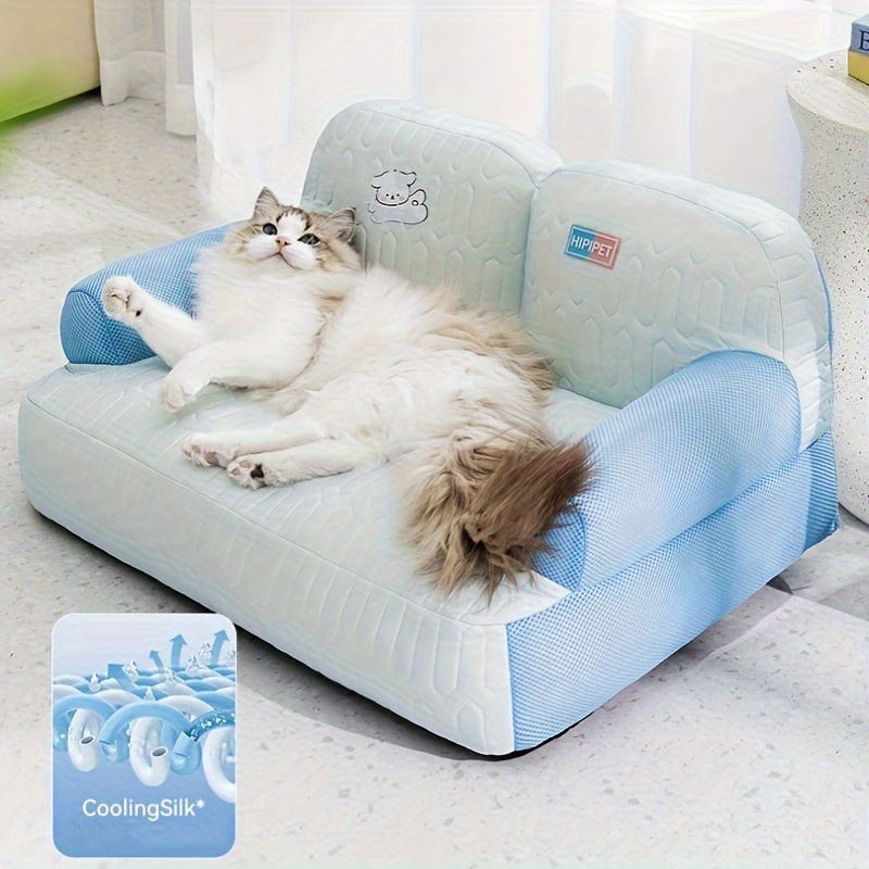 breathable removable washable dog sofa bed spring summer pet nest with cartoon   removable washable polyester bed mat for small medium large dogs pet furniture bed   design   Product details 6