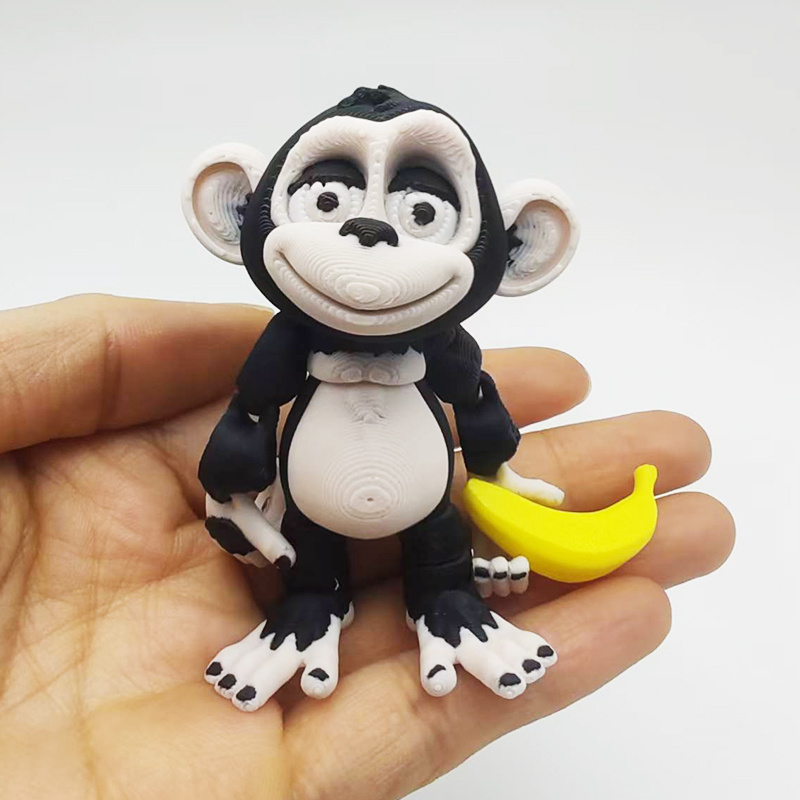 TEMU Figurine de multi-articulée, ornement de pendentif de bureau de , décoration créative de balançoire de singe flexible avec membres et queues, et