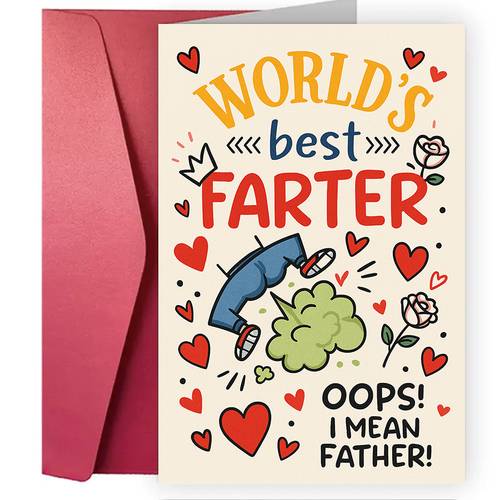 1 pun card suitable for fathers day or birthday a fun age joke for dad a humorous greeting card from wife or husband