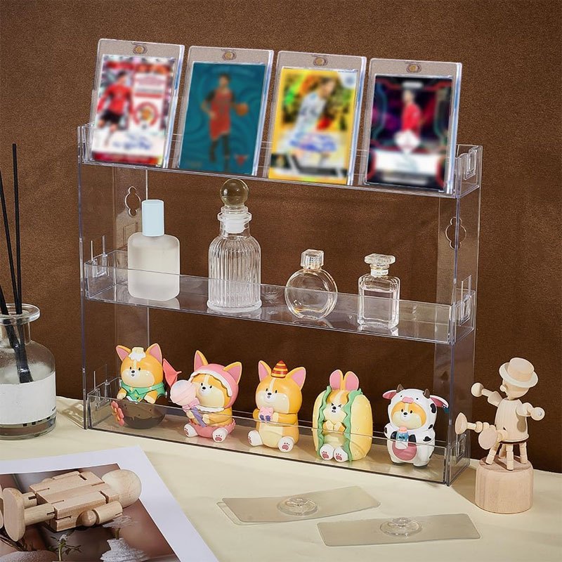 3 tier transparent plastic trading card display shelf - Temu