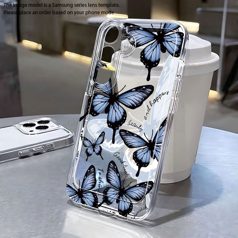 TEMU Phone Case - Lines Black And White Phone Case For Galaxy A02 A03s A04 A05s A06 A13 A14 A15 A16 5g A21s Cartoon Transparent Drop-proof Full