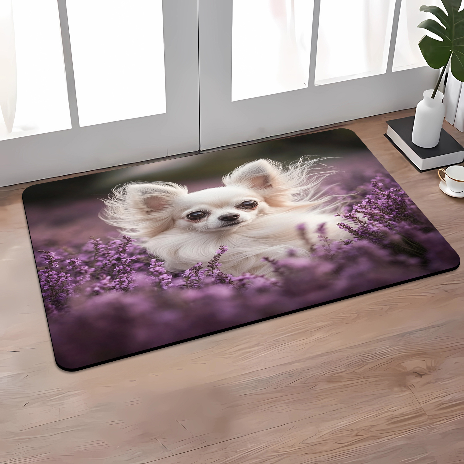 

Tapis de porte pour chien chihuahua, 24x16 pouces, en microfibre, lavable en machine, tapis d'entrée intérieur/extérieur pour , , , de bain - WJNDD11055511