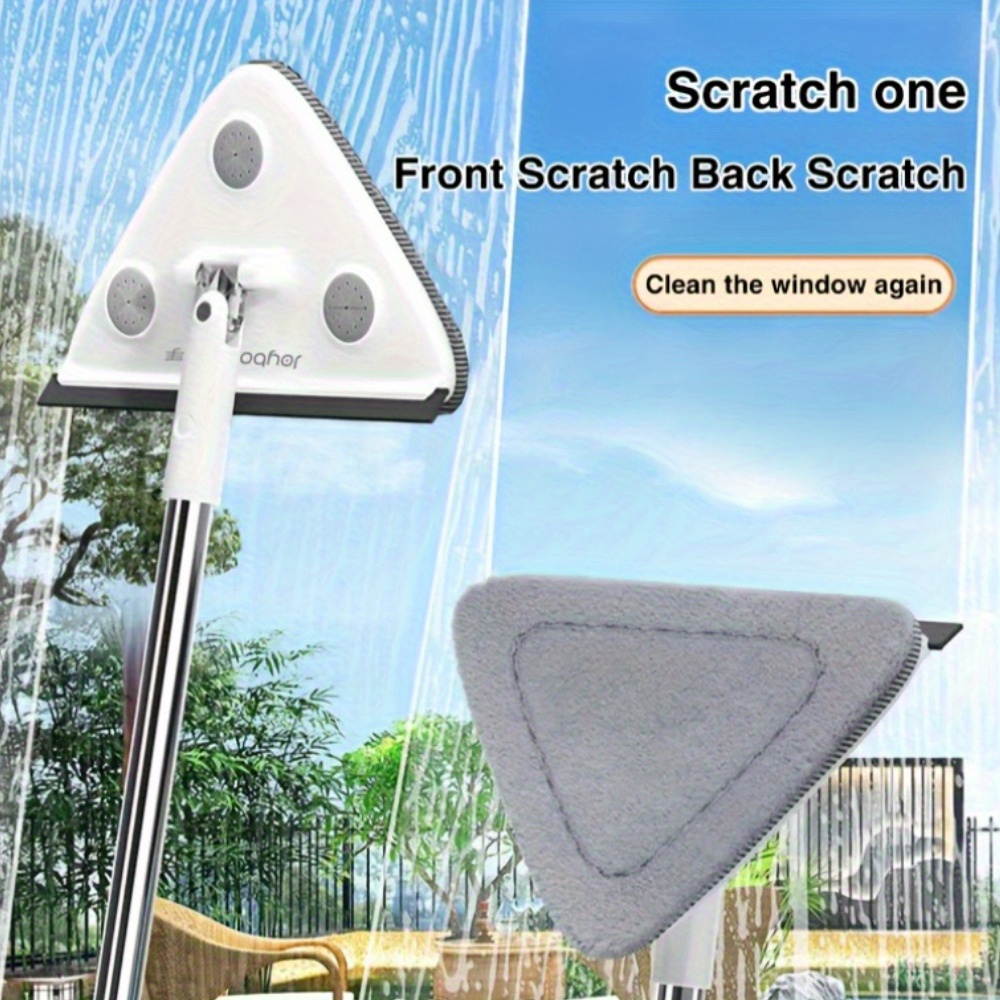 Image of 2026 Window Cleaning Squeegee And Scrubber Set, With 2 Cleaning Cloths, Tools With Scrapers, Special Wipes For Windows, Smooth Walls And Ceilings