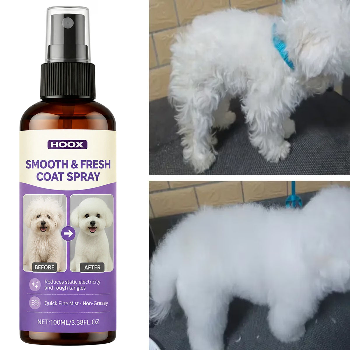 TEMU Pet Hair Detangling , Made With Gentle Botanical Ingredients And Natural Nourishing Components, Detangles Fur, For Hair Care, , And Grooming