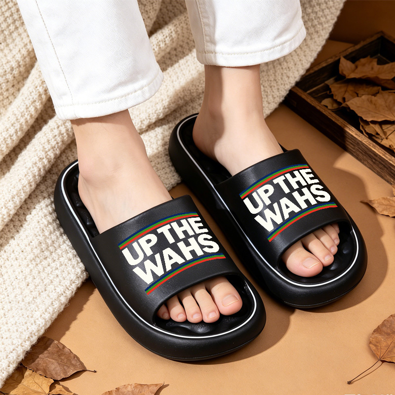 TEMU 1 Pair Letter Print Hollow Water-draining Slippers For Men And Women. Integrated Eva Material, Hollow Cavity Quickly Discharges Water. Dense
