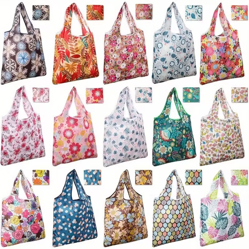 TEMU 15pcs Reusable Large Grocery Bags With Handles, Foldable Shopping Bags, Shopping Supplies, Daily Storage, Outdoor Storage