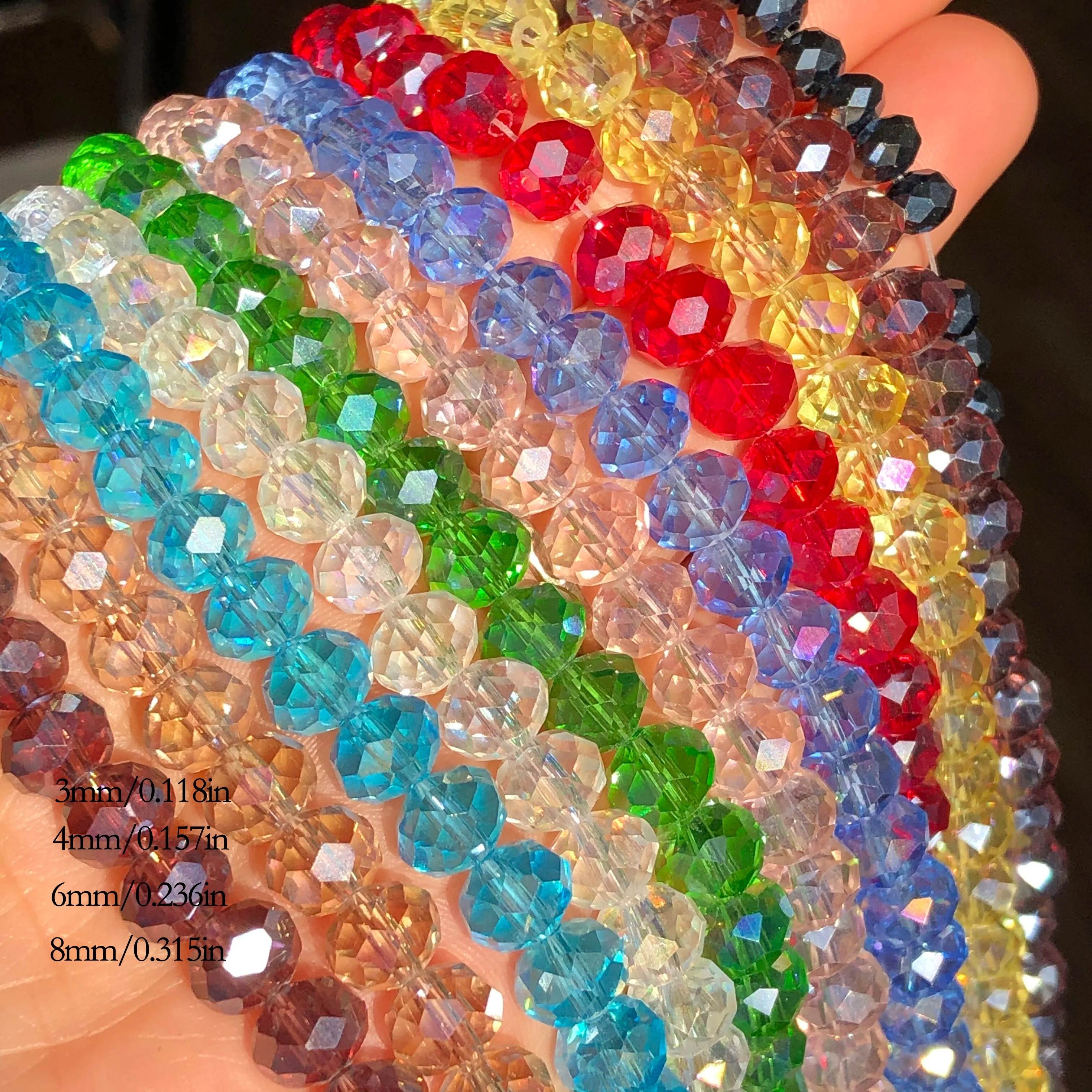 15 Strands Random Color Colorful Glass Beads With Loose Beads For Jewelry Making Bracelet Additions 6mm