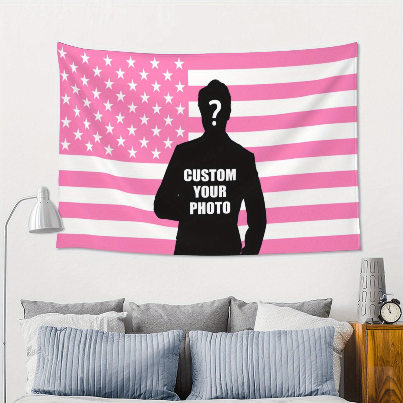 Custom Flags Double Sided For Outside, Personalized Flag Banner 3x5/2x3/4x6/5x8ft With Eyelets, Design Your Own Flag With Printed Photo/Logo /Text For Business Birthday Garden Outdoor Wall Decoration