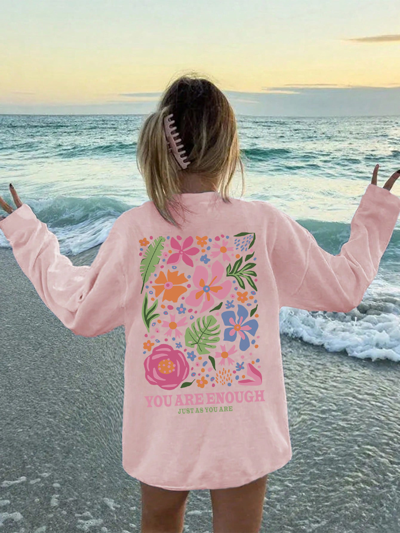 Camiseta For You Ropa Flores Camiseta Larga Estampado Flores Niñas