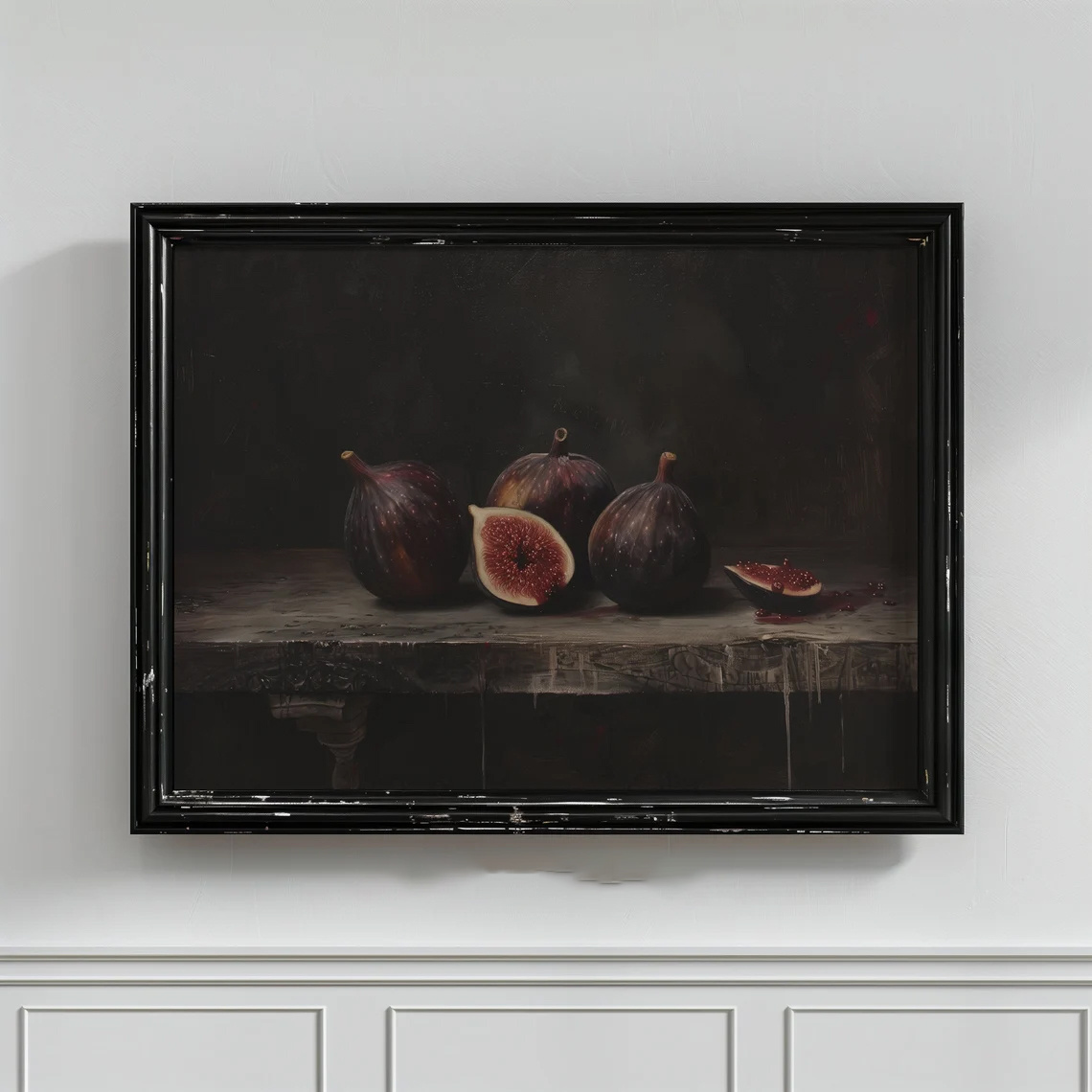 

Fig Fruit Canvas Art Print - Rustic Vintage Wall Decor For Living Room, Bedroom, Bathroom - Modern Art Poster, Perfect Housewarming Or Holiday Gift, Dark , Fig Fruit, , Rustic Vintage, Home Decor