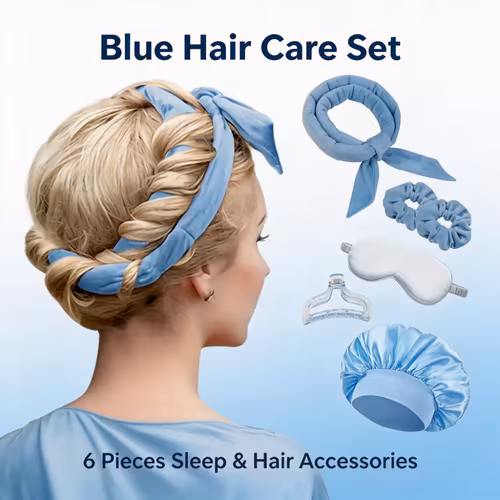 Sleep Big Wave Curling Gift Set with Bow - Non-Heat Curling