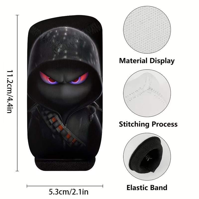 TEMU This Single-piece Hooded Cover Features A Trendy Dark-themed Esports Design With A Mysterious Character Print. A High-quality Dust Cover For Car